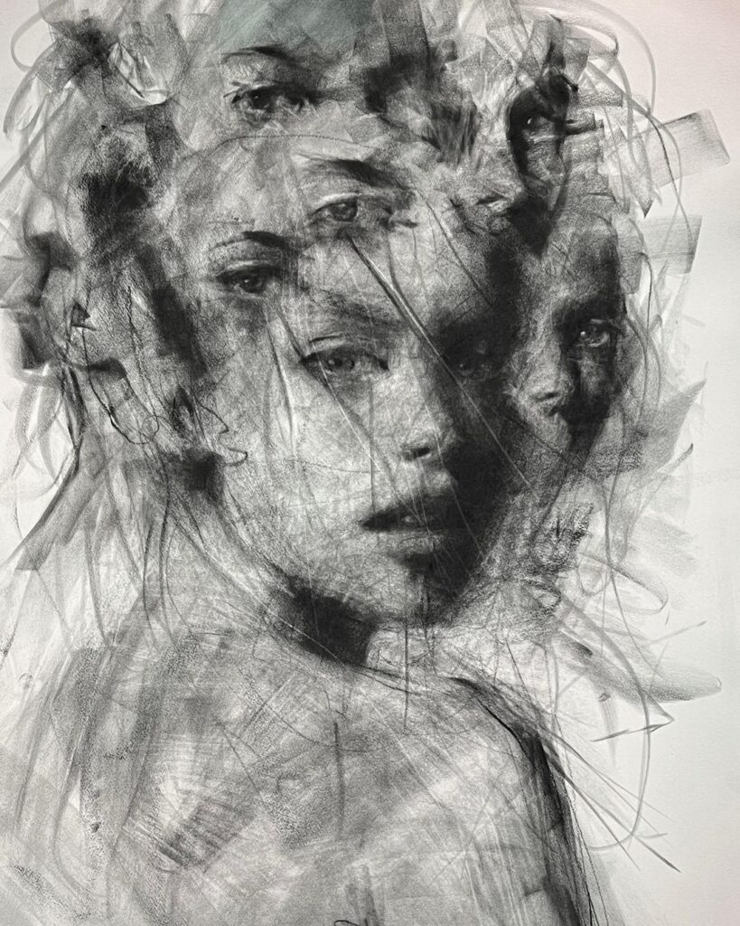 Discover the captivating world of charcoal paintings by Josh Hernandez